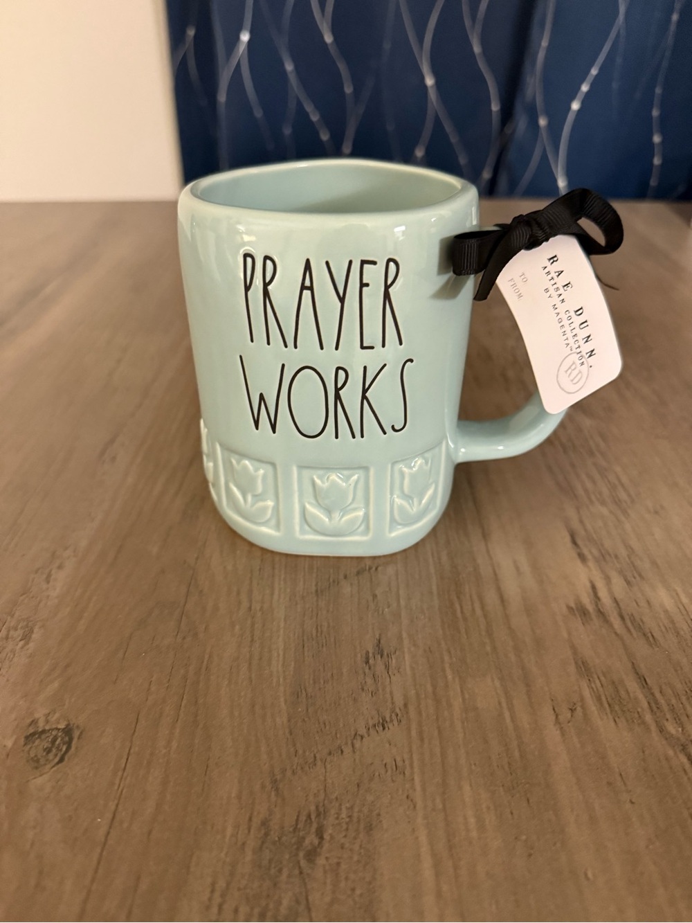 Rae Dunn Prayer Works Mug - Light Blue